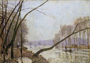 Bank of the Seine in Autumn by Alfred Sisley