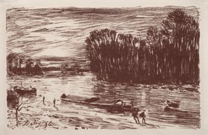 Banks of the Loing, near Saint-Mammès by Alfred Sisley