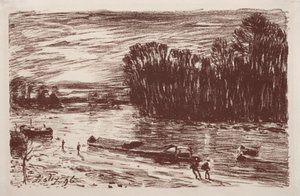 Banks of the Loing, Near Saint-Mammès by Alfred Sisley