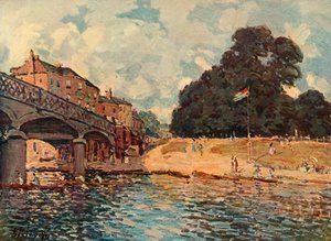 Bridge At Hampton Court, 1874, 1937 by Alfred Sisley