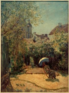 Woman with Umbrella - Summer Scene by Alfred Sisley