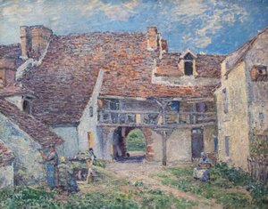 Farmyard at Saint-Mammès by Alfred Sisley