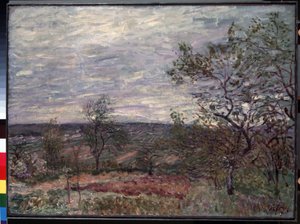 Windy Day at Veneux by Alfred Sisley