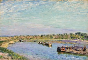 The Port of Saint Mammes, The Morning by Alfred Sisley