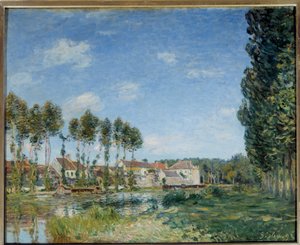 Moret, the banks of the Loing by Alfred Sisley