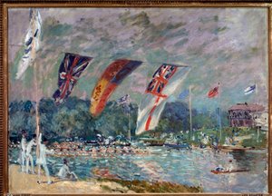 Regatta in Molesey, England by Alfred Sisley