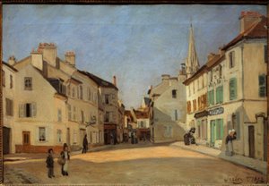 Rue de la Chaussée in Argenteuil, also called Place in Argenteuil by Alfred Sisley