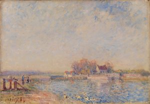 Saint Mammès–Loing Canal by Alfred Sisley