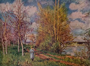 Spring on the River Banks by Alfred Sisley