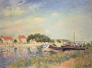 The Banks of the Loing at Saint-Mammes by Alfred Sisley