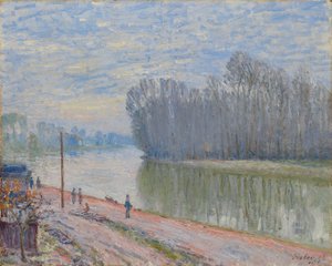 The Loing Canal, Morning by Alfred Sisley