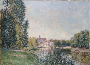 The Loing and the Church at Moret by Alfred Sisley