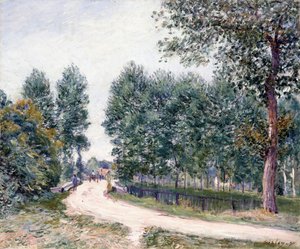 The Road of Saint-Mammes - In the Morning by Alfred Sisley