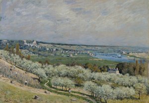 The Terrace at Saint-Germain, Spring by Alfred Sisley