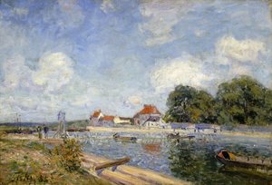 The Weir on the Loing at Saint-Mammes by Alfred Sisley