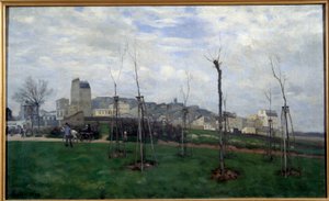 View of Montmartre Taken from the Flower City at the Batignolles by Alfred Sisley