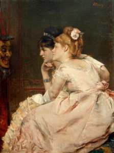 A. Stevens, The Japanese Mask by Alfred Emile Stevens