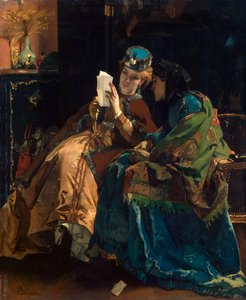 Pleasant Letter, 1860s by Alfred Emile Stevens