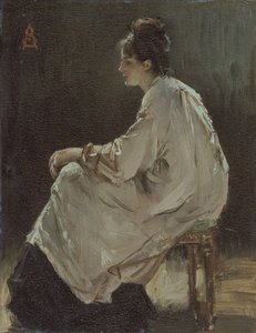 Seated Girl by Alfred Emile Stevens