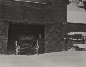 Barn, Carriage & Snow by Alfred Stieglitz