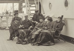 Sime Herrmann, Mr. and Mrs. Mann, Dr. Brown, Mr. McGibbon, Miss Linthicum and Emmy—On Board the Bourgogne May 5–14, 1896 by Alfred Stieglitz
