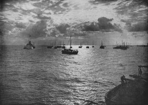 Sunset on the Pearling Banks, Marrichikaddi by Alfred William Amandus Plate