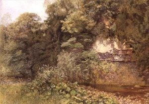 A Still Pool Below Rocks by Alfred William Hunt