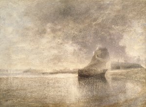 Holy Island Castle, Northumbria by Alfred William Hunt