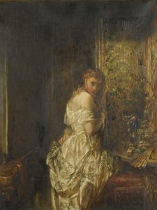 Woman in White, 1872 by Alfred Woolmer