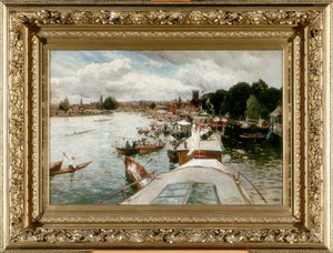 Henley Regatta, 1881 by Alfred de Breanski