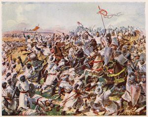 Battle of Rio Salado, Spain by Alfredo Roque Gameiro