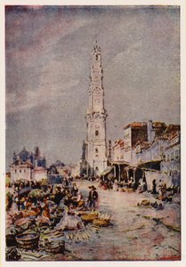 Torre dos Clerigos, Porto, Portugal by Alfredo Roque Gameiro