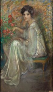 Young Woman with Roses