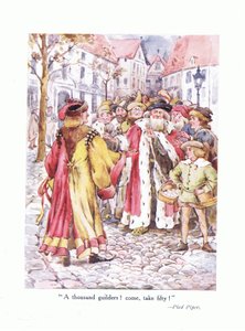 A thousand guilders! Come take fifty!, illustration from Poems for the Young: Robert Browning, c.1920 by Alice Ross