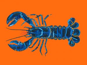 Vibrant Blue Lobster by Alice Straker