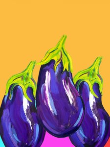 Vibrant Purple Eggplants