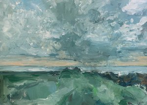 Moody Coastal Landscape by Alice White