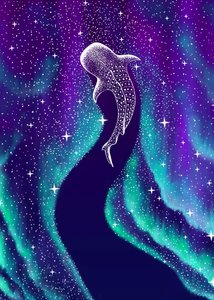 Northern Lights Whale Shark by Alirıza ÇAKIR