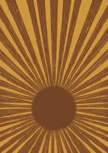 Retro Golden Sunburst by Aliya Putrus