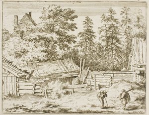 Huts by Allaert van Everdingen