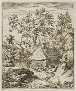 Landscape with a Millstone by Allaert van Everdingen