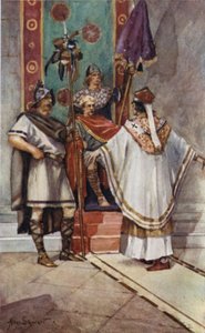 St Paulinus and King Edwin by Allan (after) Stewart
