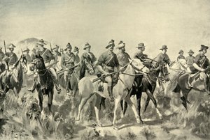 Australian Bushmen on the March, 1901 by Allan Stewart