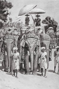 The Emperor Harsha Pays Homage to Buddha, AD 645 by Allan Stewart