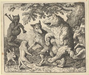 A Party in Honor of the Bear and the Wolf by Allart van Everdingen