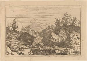 Cottages at the Bank by Allart van Everdingen