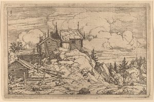 Hamlet on a Hill by Allart van Everdingen