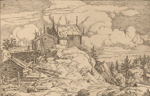 Hamlet on a Hill by Allart van Everdingen