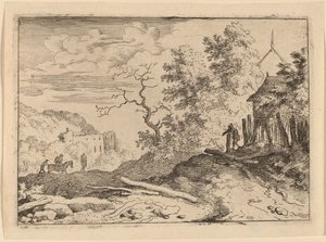 Hut with the Remains of a Hedge by Allart van Everdingen