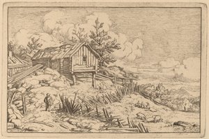 Man near Entry of a Ruinous Hedge by Allart van Everdingen